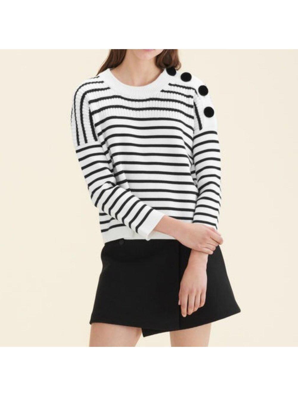 Maje Market Striped Knit Sweater Size 3